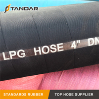 Large Diameter steel Wire Braided flexible Rubber propane LPG gas Hose
