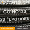 High Pressure steel Wire Braided reinforced Hydraulic Rubber Parflex compressed natural gas CNG Hose asembly