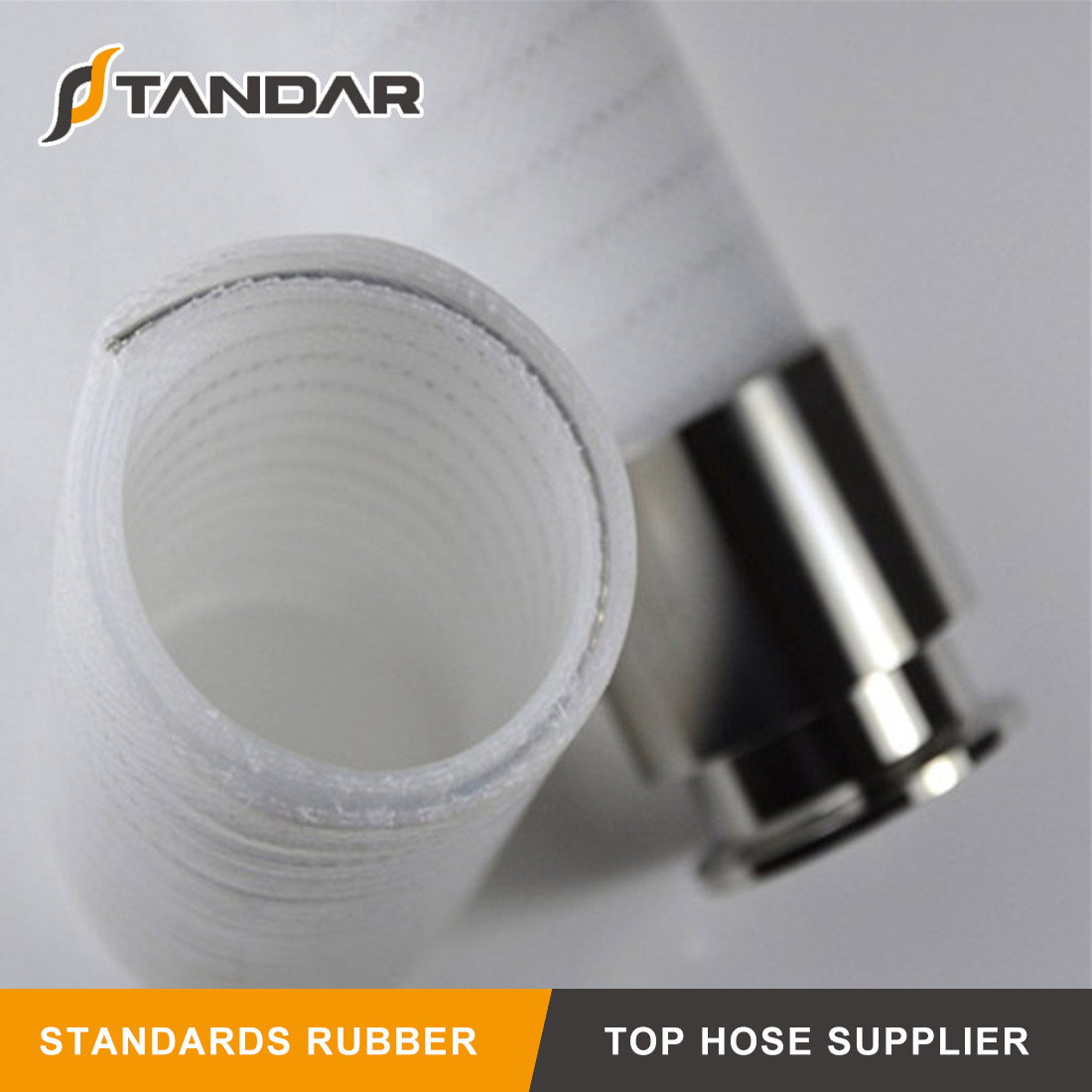 clear soft high temp platinum cured 4-PLY Fabic Reinforced Food Grade Silicone rubber tubing
