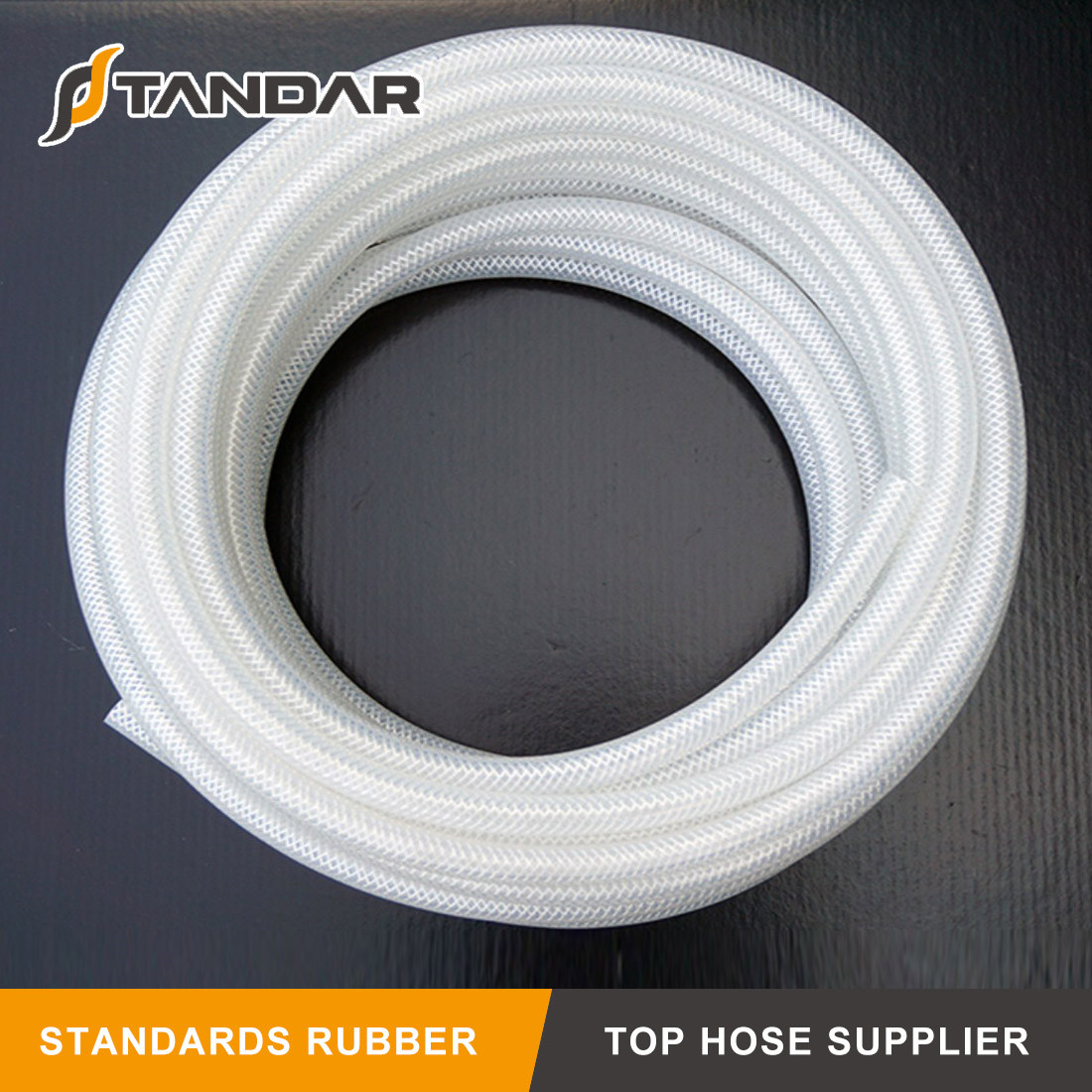 High Pressure clear soft Flexible Fabric Braided reinforced food grade Silicone rubber tubing