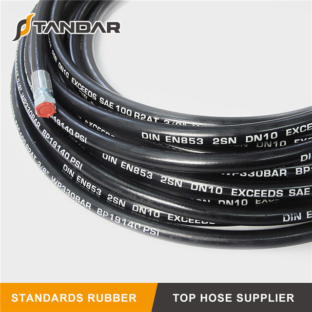 EN853 2SN High Pressure Wire Braid Hydraulic Hose