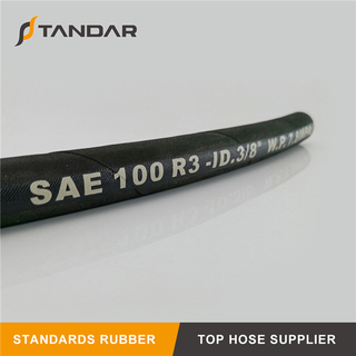SAE100 R3 Textile Braided Reinforced Hydraulic Rubber Hose