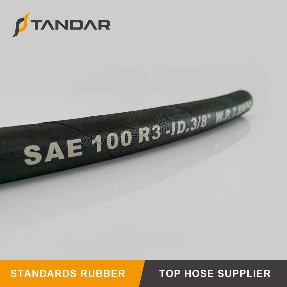 SAE J517-100 R3 High Pressure Textile Braided Reinforced Flexible Hydraulic Rubber Hose