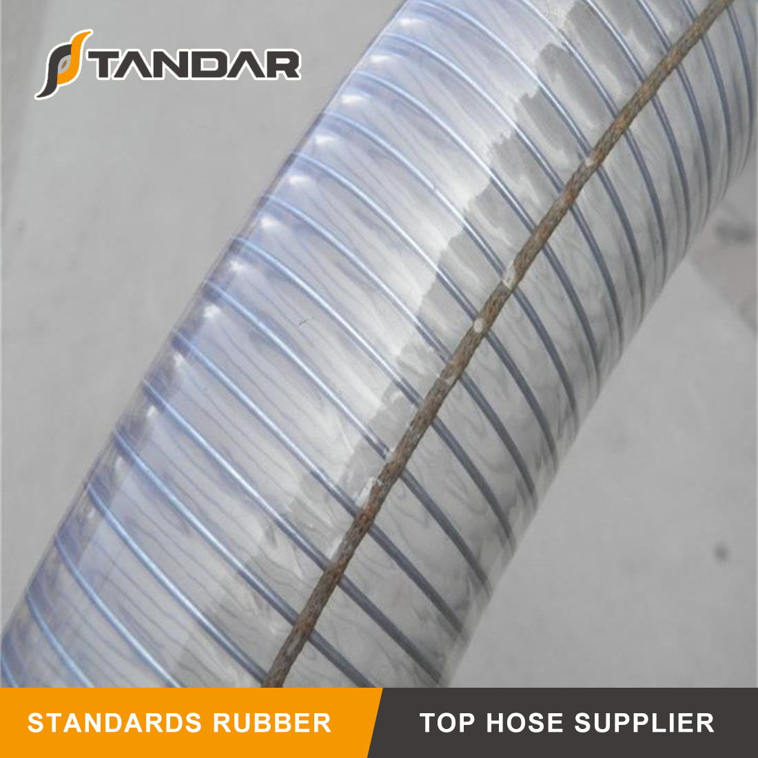 High Pressure Transparent FDA Stainless Steel Wire Reinforced Silicone Hose 