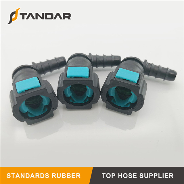 9.89 Female Bundy to Hose Barb Fuel Line Connector Quick Release 